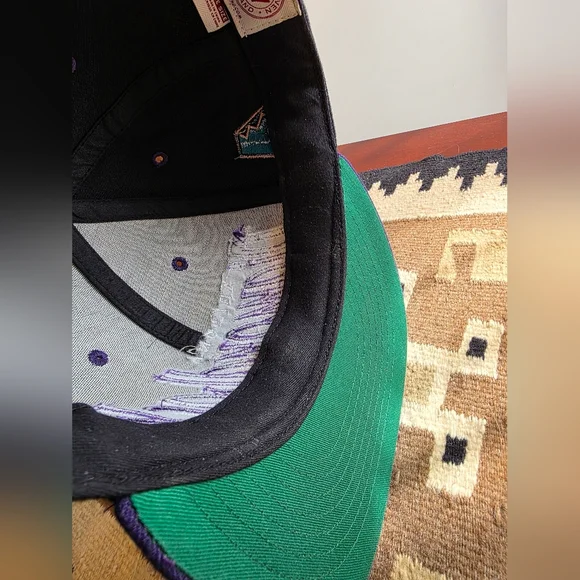 Arizona Diamondbacks '47 Brand Black Purple Script Adjustable Hat Cap - Picture 8 of 10